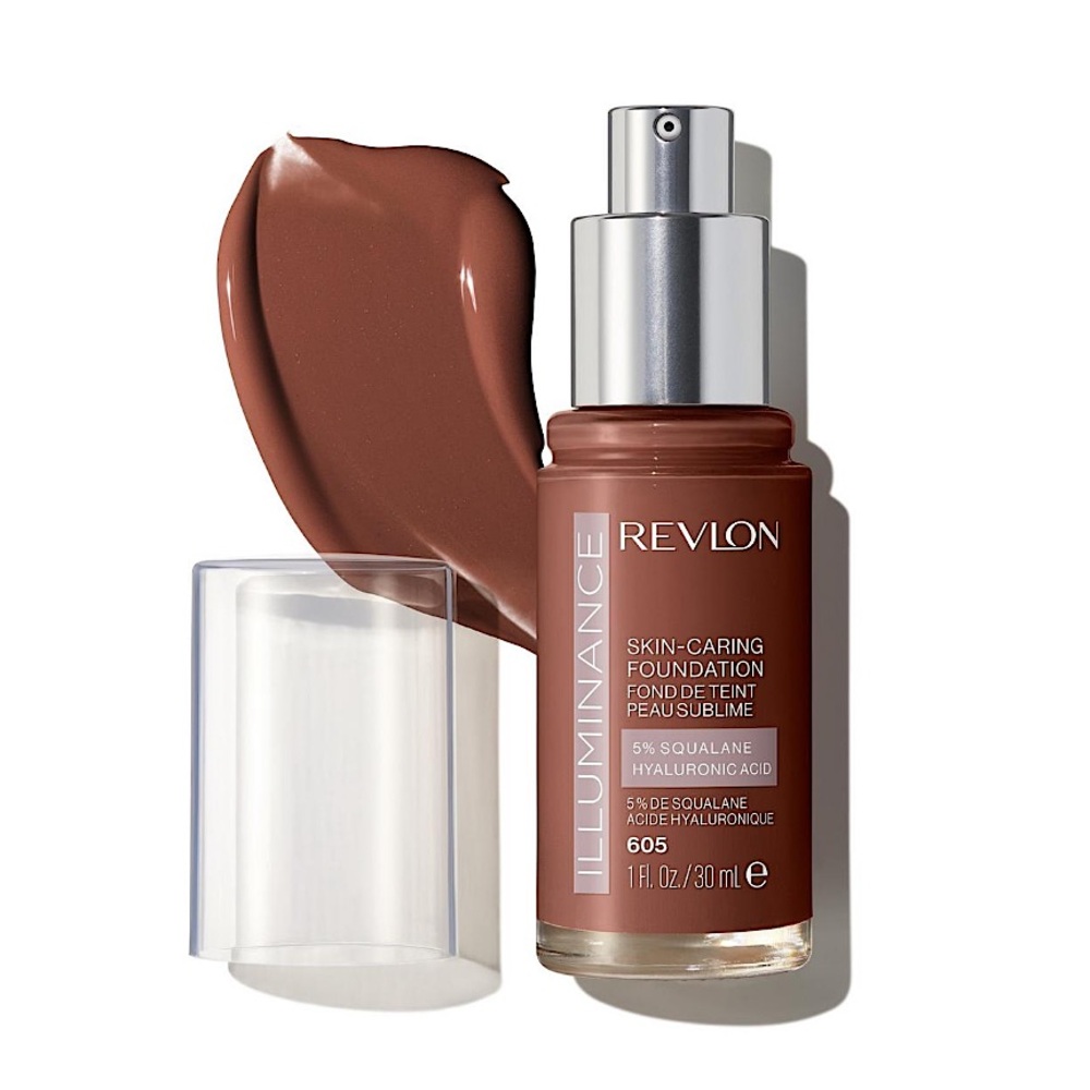 3/$15 🌸 Revlon Illuminance Skin Foundation Squalane Hyaluronic Acid 605 Mahogany